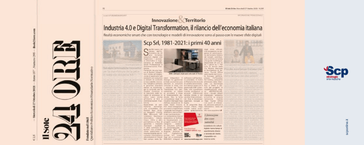 pagina del sole 24 ore dove parlano dei 40 anni di Scp