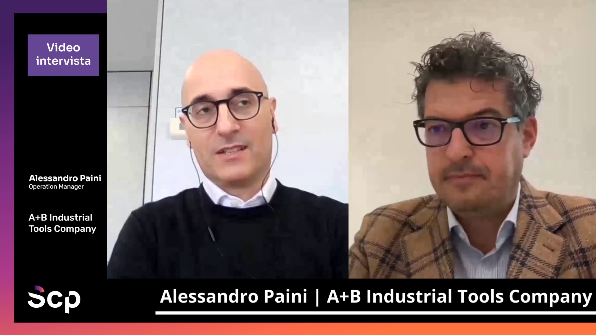 Marco Venturelli di Scp e Alessanro Paini durante l'intervista