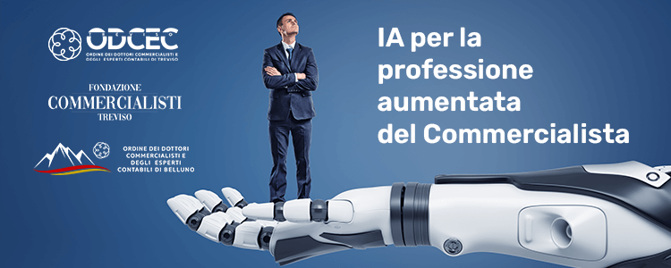 mano di robot che tiene sul palmo un uomo in giacca e cravatta