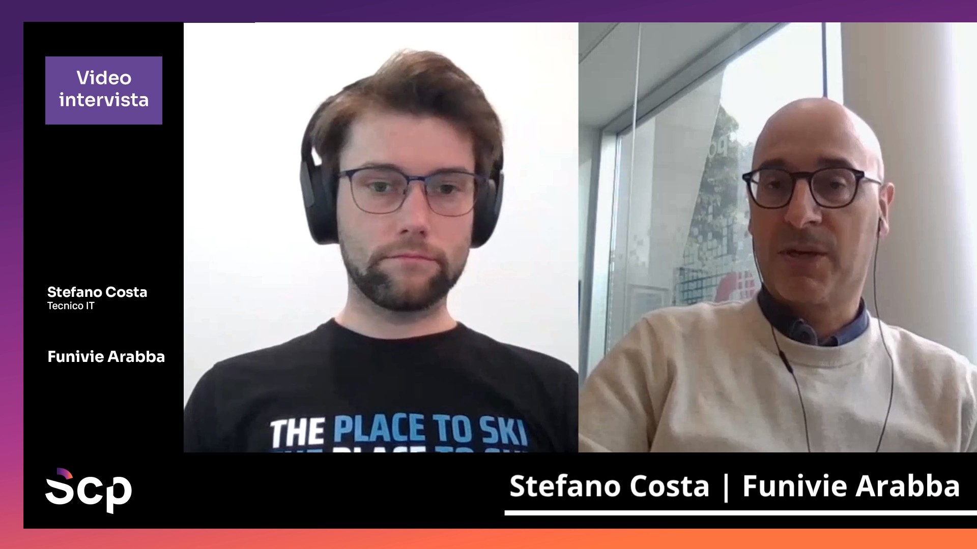 Marco Venturelli di Scp e Stefano Costa durante l'intervista