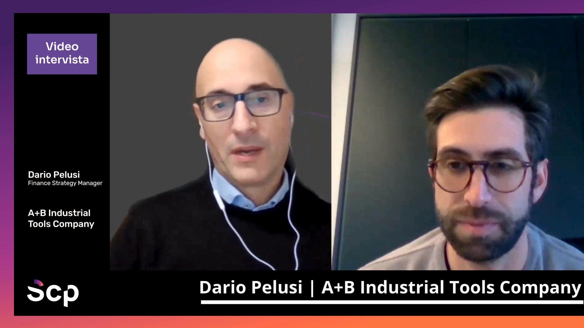 Marco Venturelli di Scp e Dario Pelusi durante l'intervista