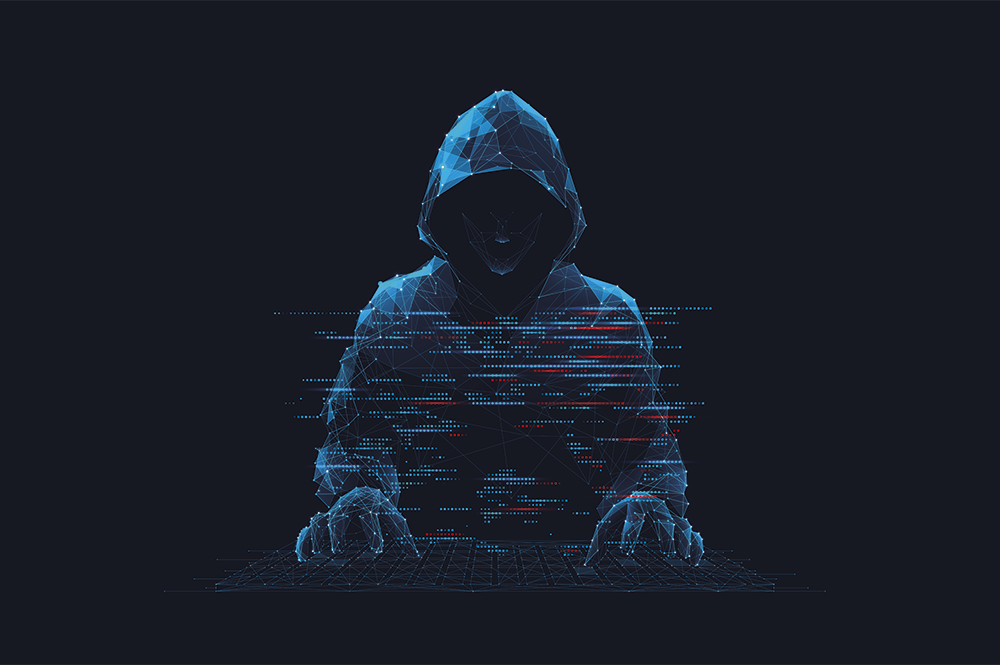 immagine di un hacker al pc